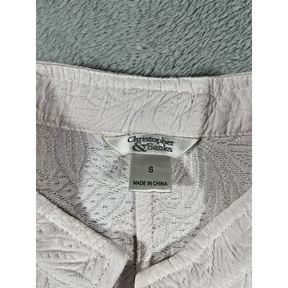 Christopher & Banks Women's Pleated Blazer Jacket Size S Button Front